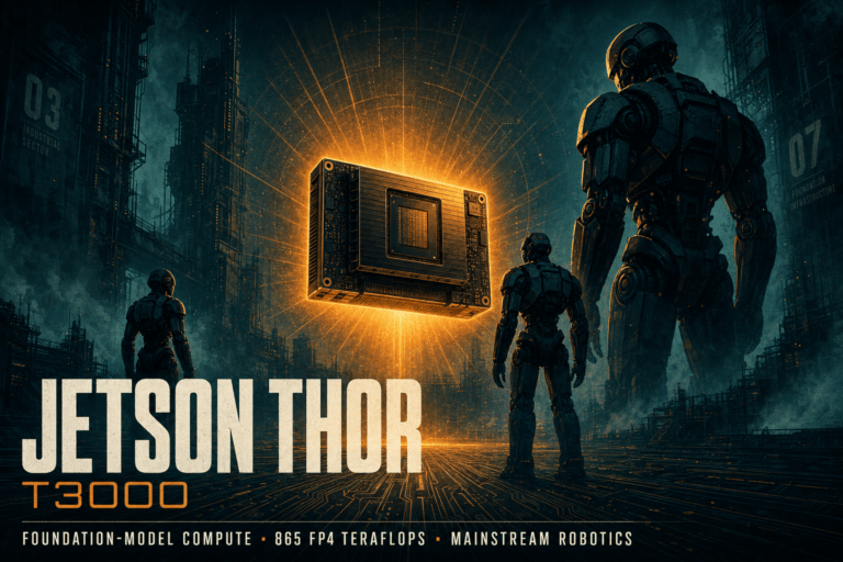 Nvidia's Jetson Thor T3000 delivers 865 FP4 teraflops in half the size and power of the T5000, reshaping the economics of humanoid and industrial robots.